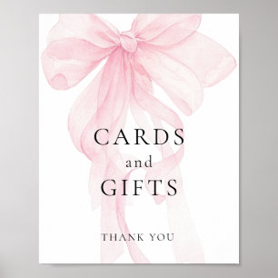 Affiche Cartes de nœud rose imprimables Cadeaux Signe Ente