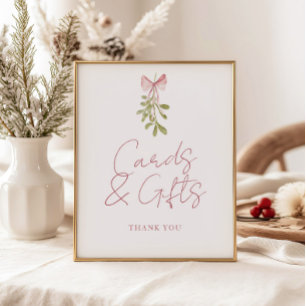 Affiche Cartes de plongée Mistletoe Dusty Rose Cadeaux