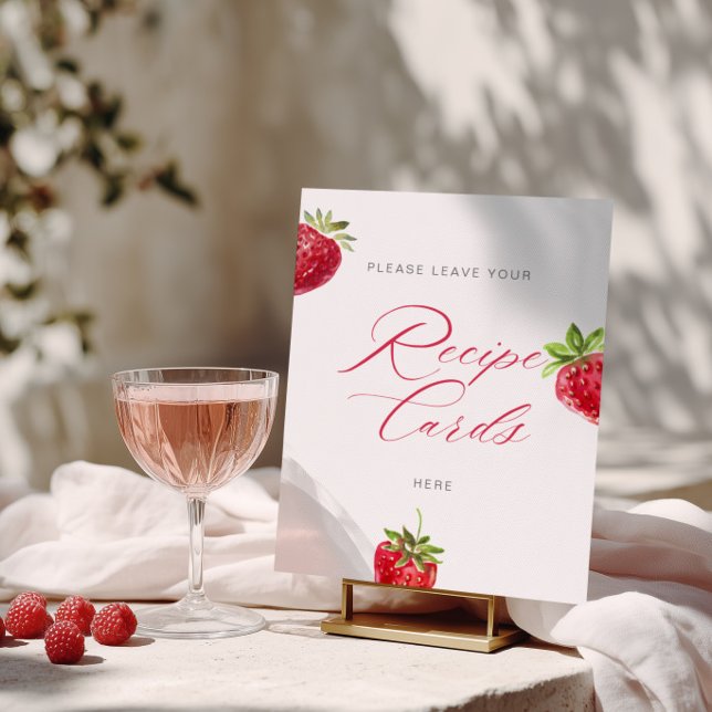 Affiche Cartes de recette de douche de mariée Berry in Lov (Créateur téléchargé)