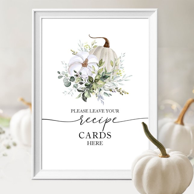 Affiche Cartes de recette de douche de mariée de Pumpkin F (Créateur téléchargé)