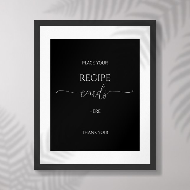 Affiche Cartes de recette de Fête des mariées de script mi (Créateur téléchargé)