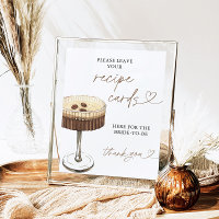 Cartes de recette de mariage Espresso Martini, Pan
