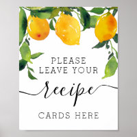 Cartes de recette Fête des mariées Citrus Citron S