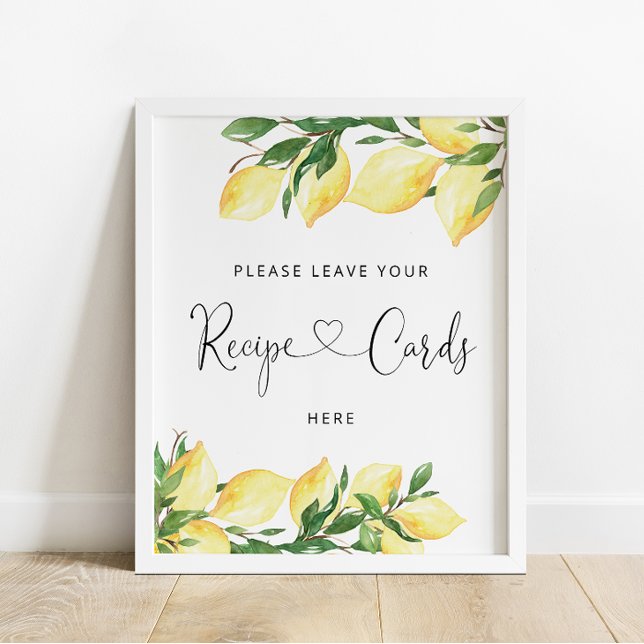 Affiche Cartes de recettes pour pancarte de shower de mari (Créateur téléchargé)
