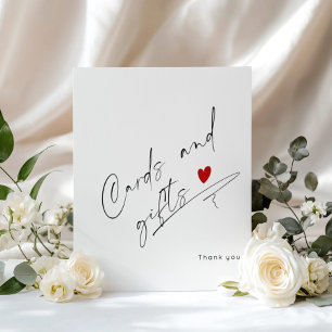 Affiche Cartes de script modernes et Fête des mariées cade