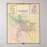 Cartes de Stevens Point, Elroy et Wonewoc