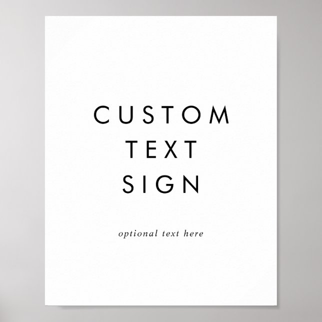 Affiche Cartes de typographie chic et cadeaux avec enseign (Devant)