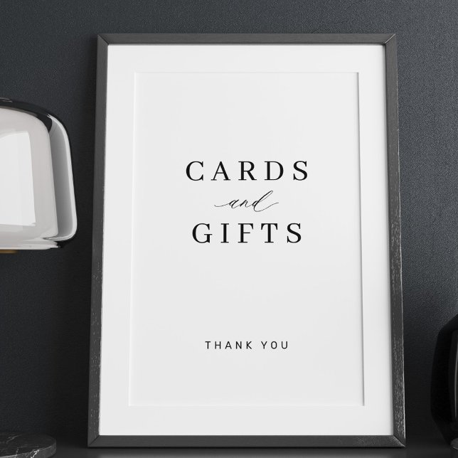 Affiche Cartes de typographie et cadeaux simples et élégan (Créateur téléchargé)