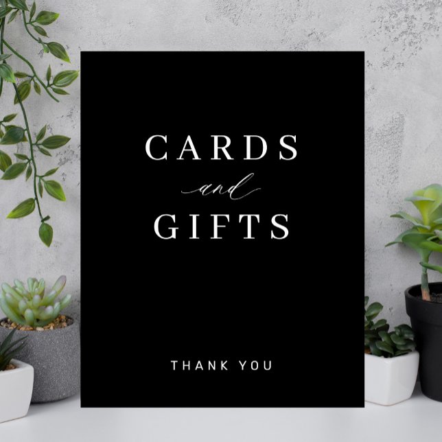 Affiche Cartes de typographie et cadeaux simples et élégan (Créateur téléchargé)