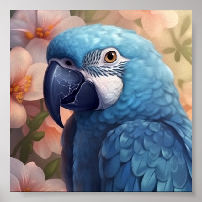 Affiche Cartes de voeux Blue Parrot (Devant)