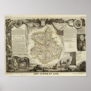 Affiche Cartes d'illustration