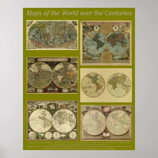 Affiche Cartes du monde au cours des siècles (Devant)