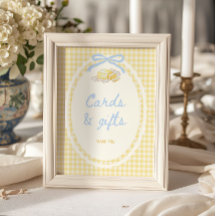 Cartes et Cadeaux à Motif Vichy Jaune Demi-Beurre