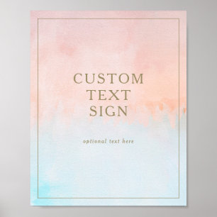 Affiche Cartes et cadeaux aquarelle de coucher de soleil d