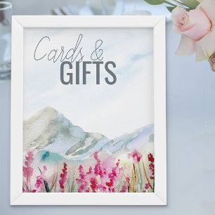 Affiche Cartes et Cadeaux Aquarelle pour Mariage en Montag