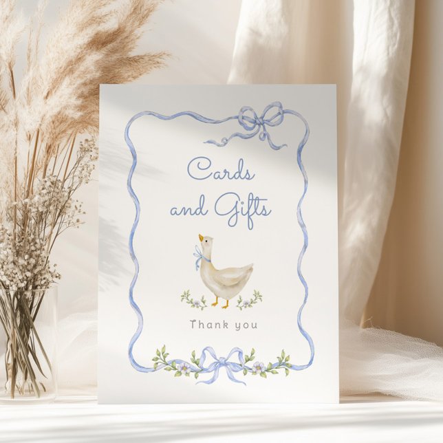 Affiche Cartes et cadeaux Arc bleu baby shower d'oie soie (Créateur téléchargé)