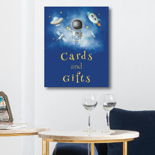 Affiche Cartes et cadeaux Astronaute spatiale Fusées vedet