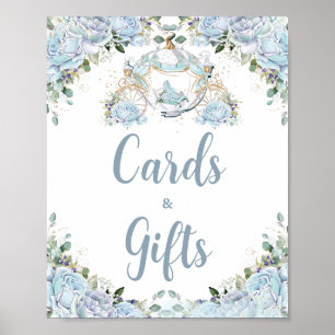 Affiche Cartes et Cadeaux Baby Blue Roses Princess Carriag