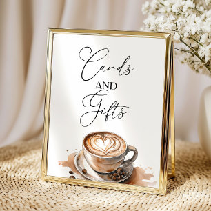 Affiche Cartes et Cadeaux Baby Shower Café