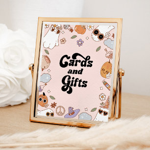 Affiche Cartes et cadeaux Baby shower fantôme Halloween Su