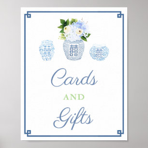 Affiche Cartes et cadeaux Baby Shower Party Chinoiserie Ch