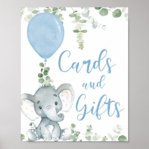 Affiche Cartes et cadeaux Ballons d'éléphant Panneau baby 