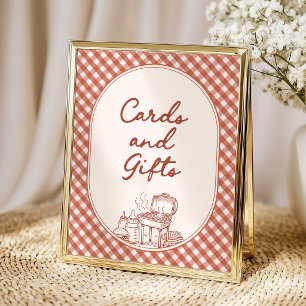 Affiche Cartes et Cadeaux Bébé Q BBQ Couples Baby Shower