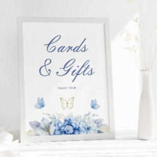 Affiche Cartes et cadeaux Blue Little Butterfly