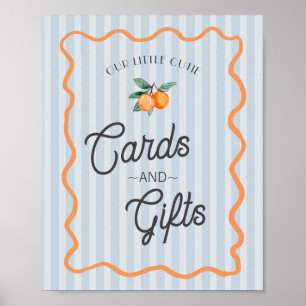 Affiche Cartes et cadeaux Blue Little Cutie Citrus