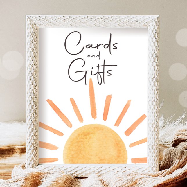 Affiche Cartes et cadeaux Boho Little Sunshine Party (Créateur téléchargé)