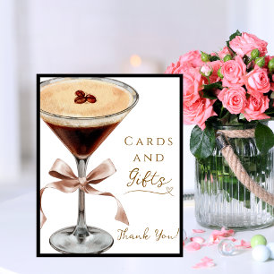 Affiche Cartes et Cadeaux Bridal Shower Espresso Martini