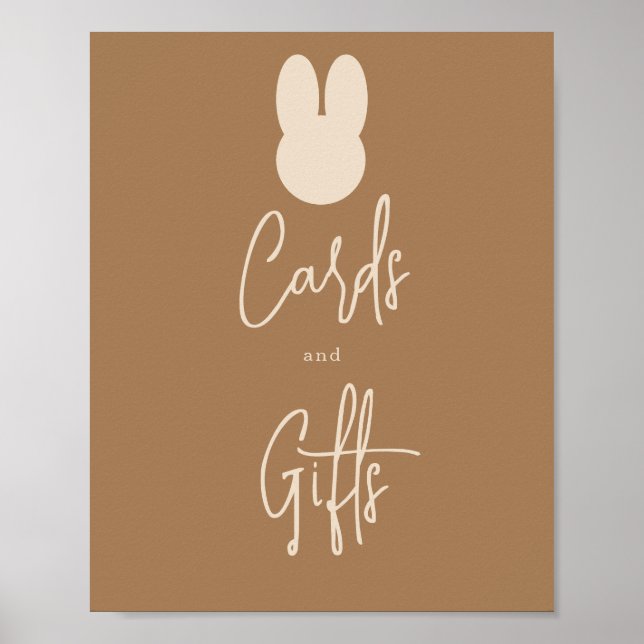 Affiche Cartes et cadeaux Bunny simples (Devant)