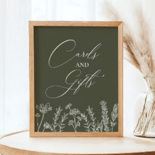 Affiche Cartes et cadeaux Burange Fleur sauvage Mariage Po