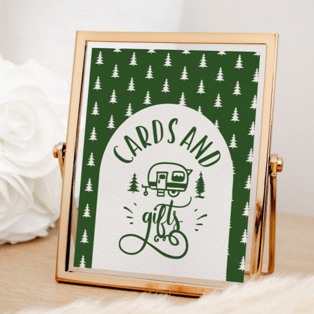 Affiche Cartes et cadeaux Capming One Happy Camper anniver (Créateur téléchargé)