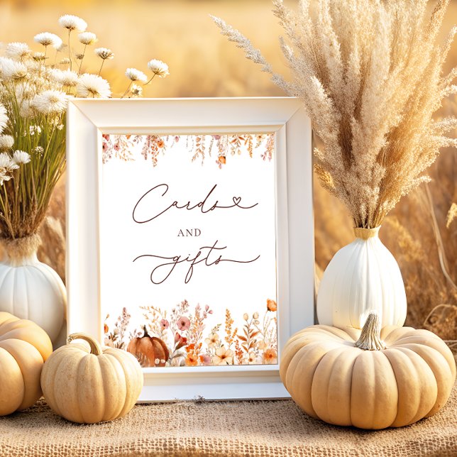Affiche Cartes et cadeaux Citrouilles Boho Fall (Créateur téléchargé)