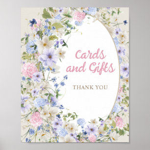 Affiche Cartes et cadeaux colorés Fleur sauvage de printem