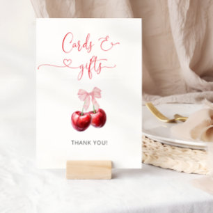 Affiche Cartes et Cadeaux Coquette Aquarelle Cerise