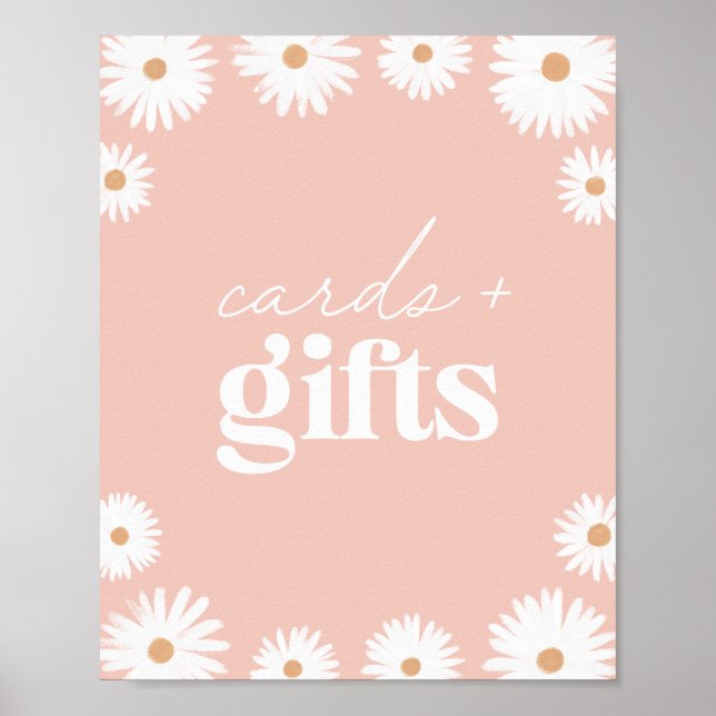 Affiche Cartes et cadeaux d'anniversaire de Boho Rose Dais (Devant)
