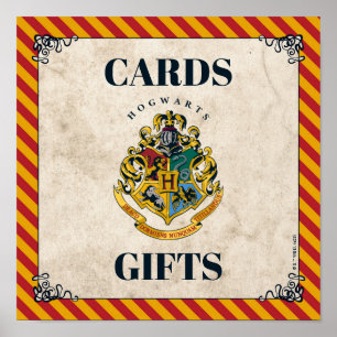 Affiche Cartes et Cadeaux d'Anniversaire Harry Potter Hogw