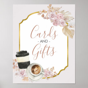 Affiche Cartes et Cadeaux de Baby Shower Bohème Love is Sw