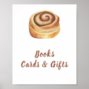 Affiche Cartes et cadeaux de baby shower Bun cinnamon