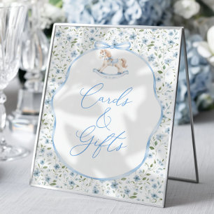 Affiche Cartes et cadeaux de baby shower Cheval à bascule