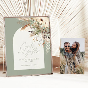 Affiche Cartes et cadeaux de baby shower de mariage pampa 