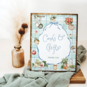 Affiche Cartes et cadeaux de Baby shower du marché cultivé