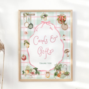 Affiche Cartes et cadeaux de Baby shower du marché cultivé