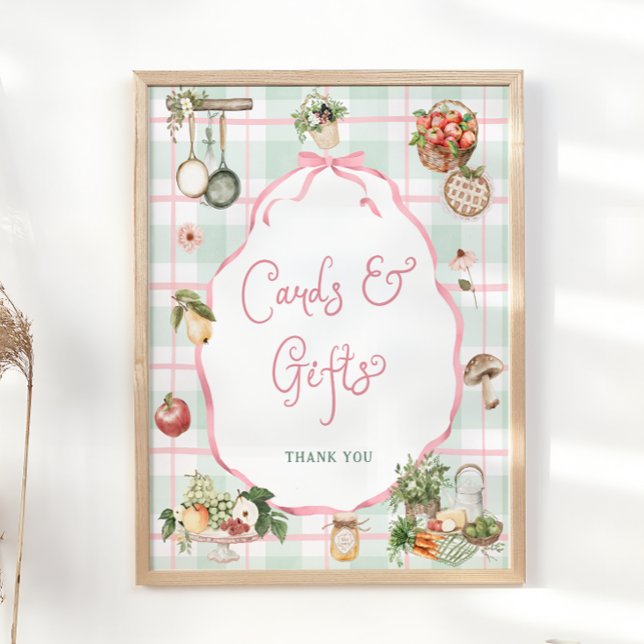 Affiche Cartes et cadeaux de Baby shower du marché cultivé (Créateur téléchargé)