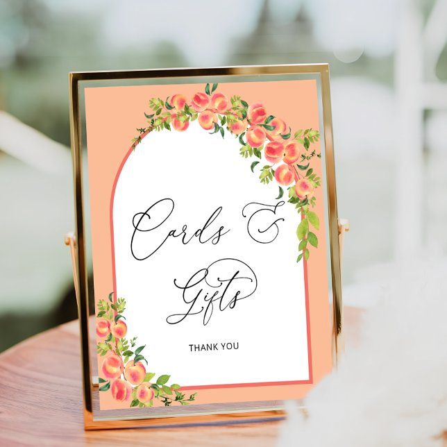 Affiche Cartes et cadeaux de Baby shower Little Peach (Créateur téléchargé)