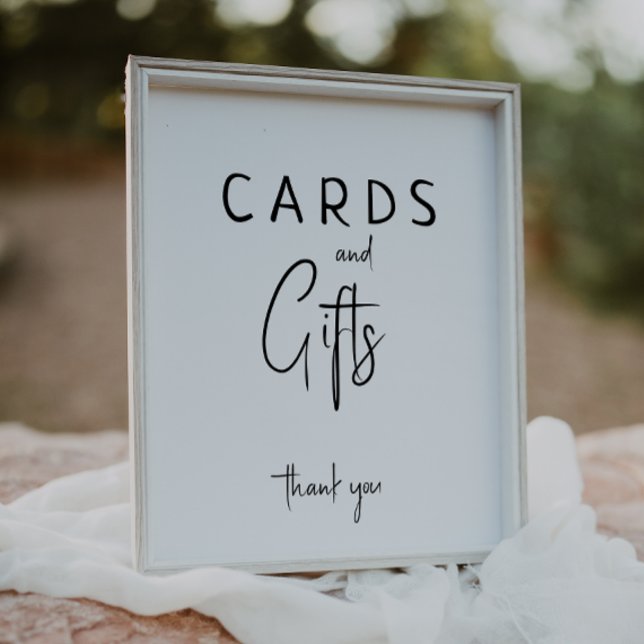 Affiche Cartes et cadeaux de Baby shower neutres simples e (Créateur téléchargé)