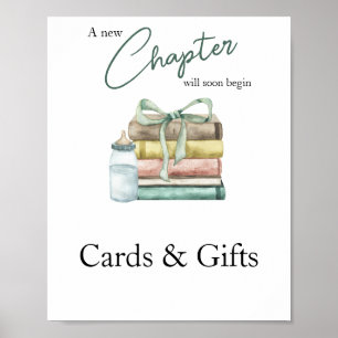 Affiche Cartes et cadeaux de baby shower Nouveau Chapitre