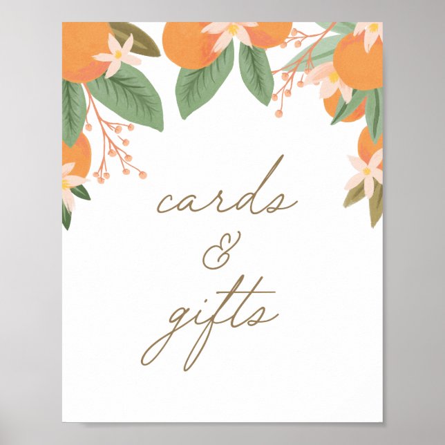 Affiche Cartes et cadeaux de Baby shower pour Citrus Littl (Devant)